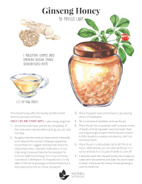 American ginseng honey recipe