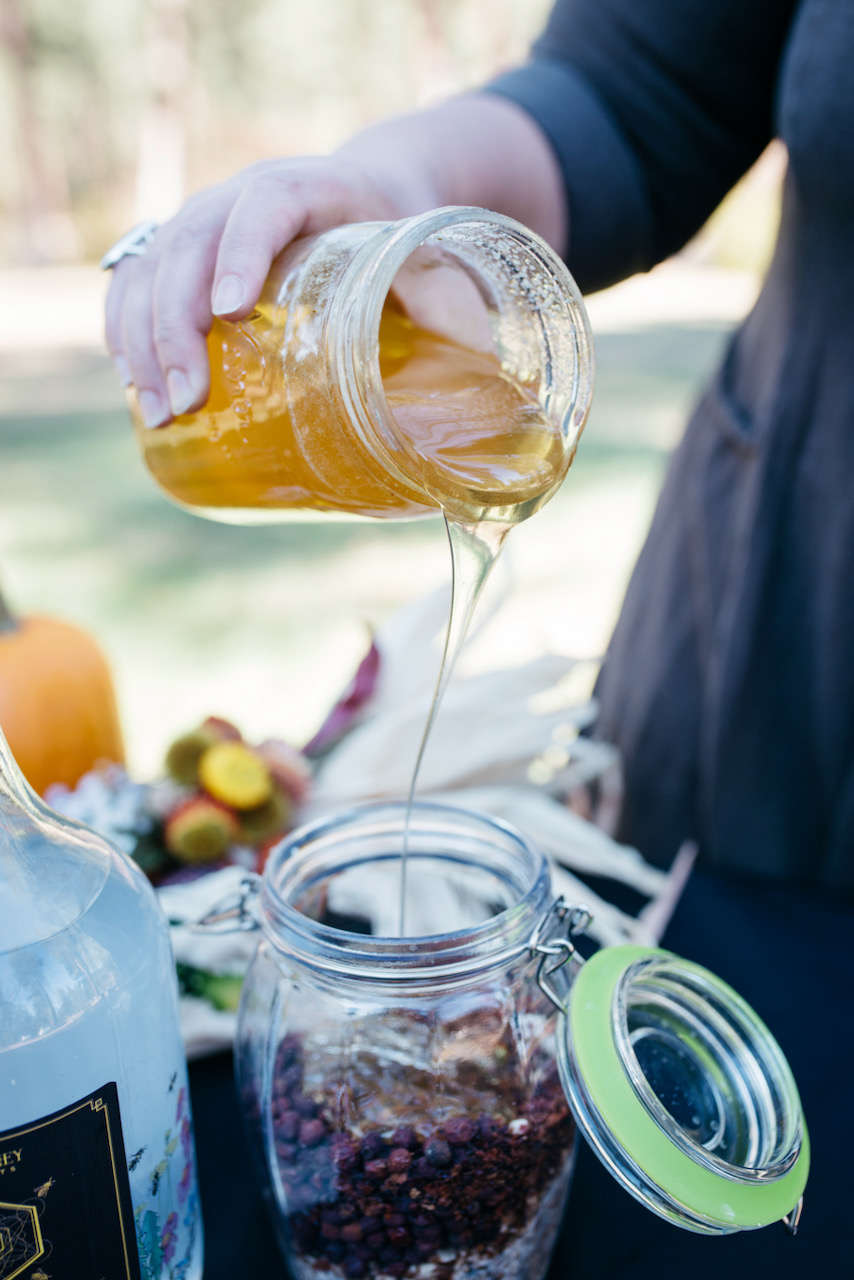 homemade herbal liqueur