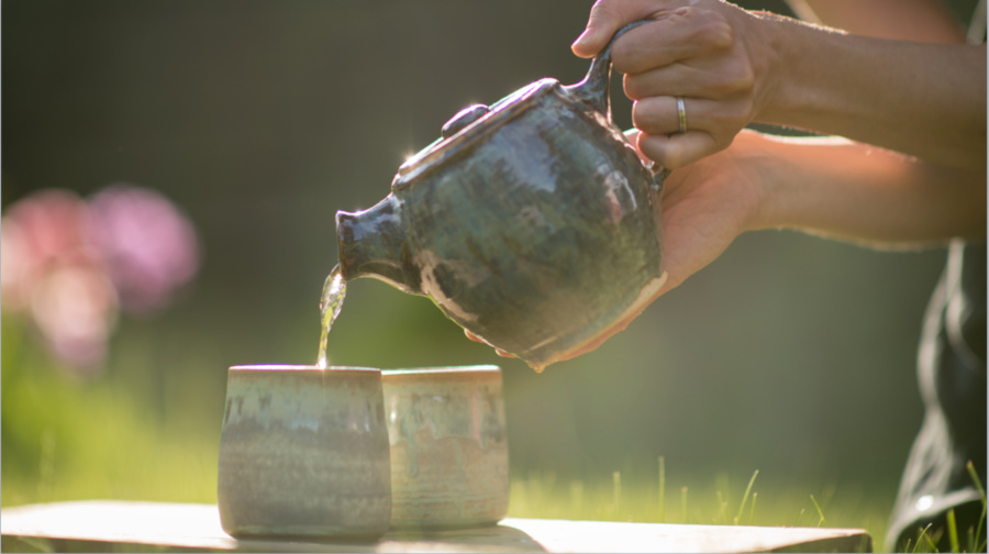 pouring tea