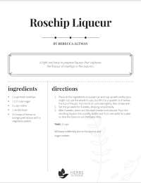 Rosehip Liqueur Recipe