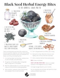 Black seed herbal energy bites recipe