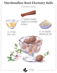 Marshmallow root electuary balls recipe