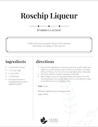 Rosehip Liqueur Recipe